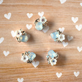 Gold and Opal Flower Magnets