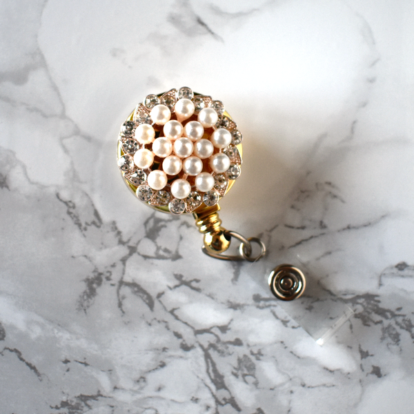 Pearl Wreath Badge Reel