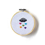 Raining Hearts Cross Stitch Pattern