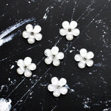 Iridescent White Flower Magnets