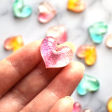 Glitter Heart Magnets