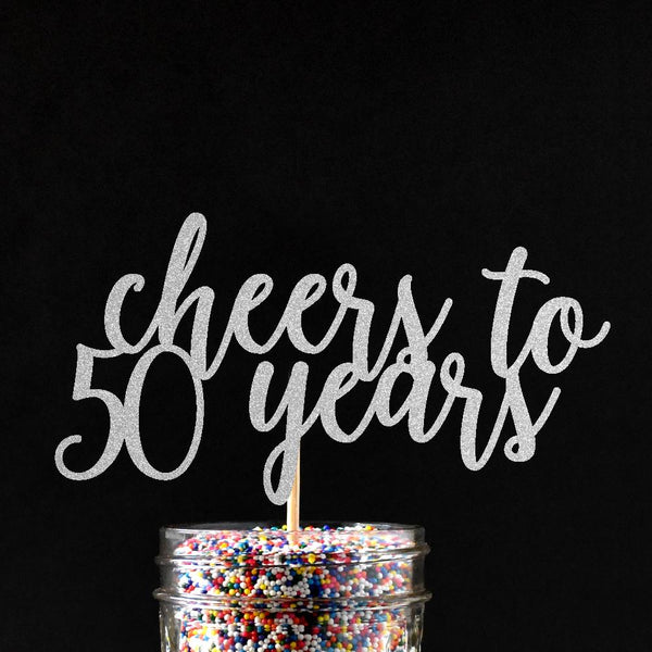 Cake Toppers - Cheers To 50 Years Cake Topper