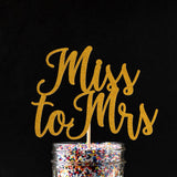 Cake Toppers - Miss To Mrs Cake Topper