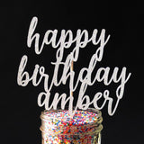 Cake Toppers - Personalized Happy Birthday Cake Topper