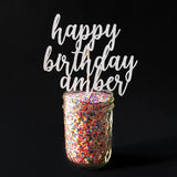 Cake Toppers - Personalized Happy Birthday Cake Topper