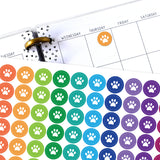 Paw Print Circle Planner Stickers