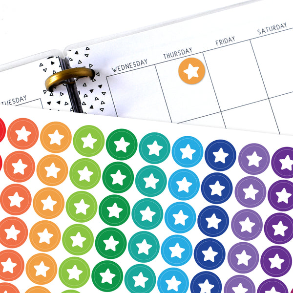Star Circle Planner Stickers