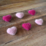 Magnets - Fuzzy Heart Magnets