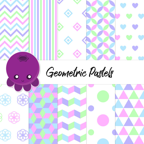 Geometric Pastel Digital Paper