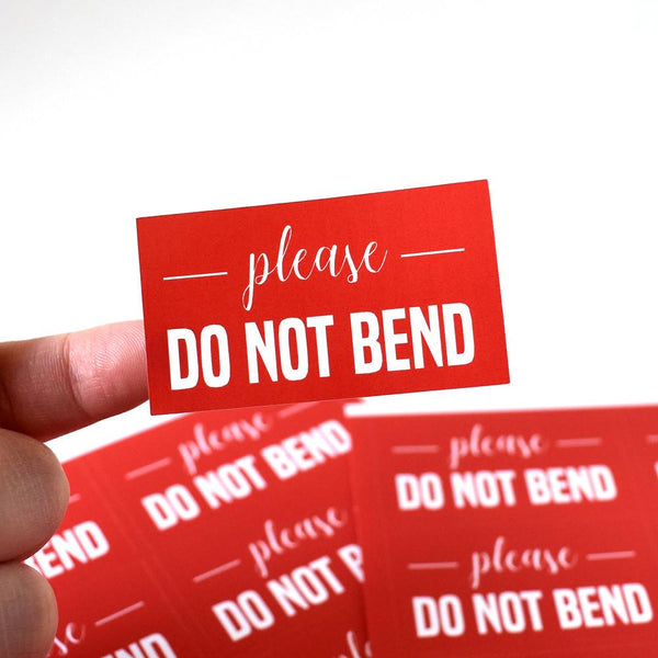 Stickers - Please Do Not Bend Shipping Labels