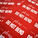 Stickers - Please Do Not Bend Shipping Labels