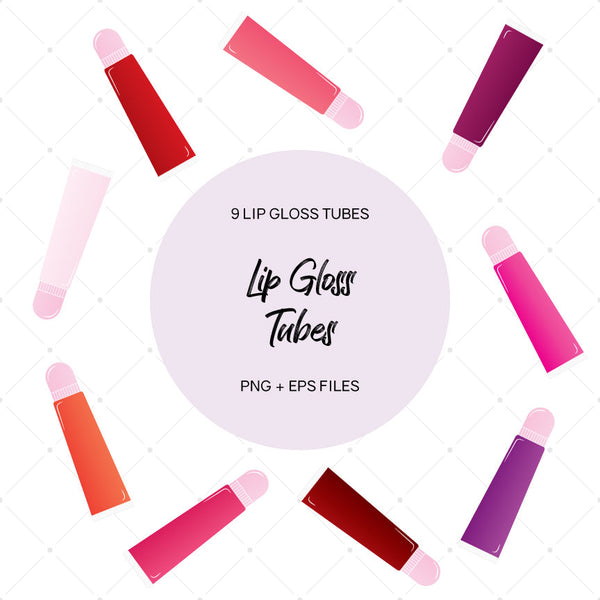 Lip Gloss Tubes Clip Art