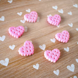 Pink Heart Cookie Magnets