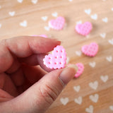 Pink Heart Cookie Magnets